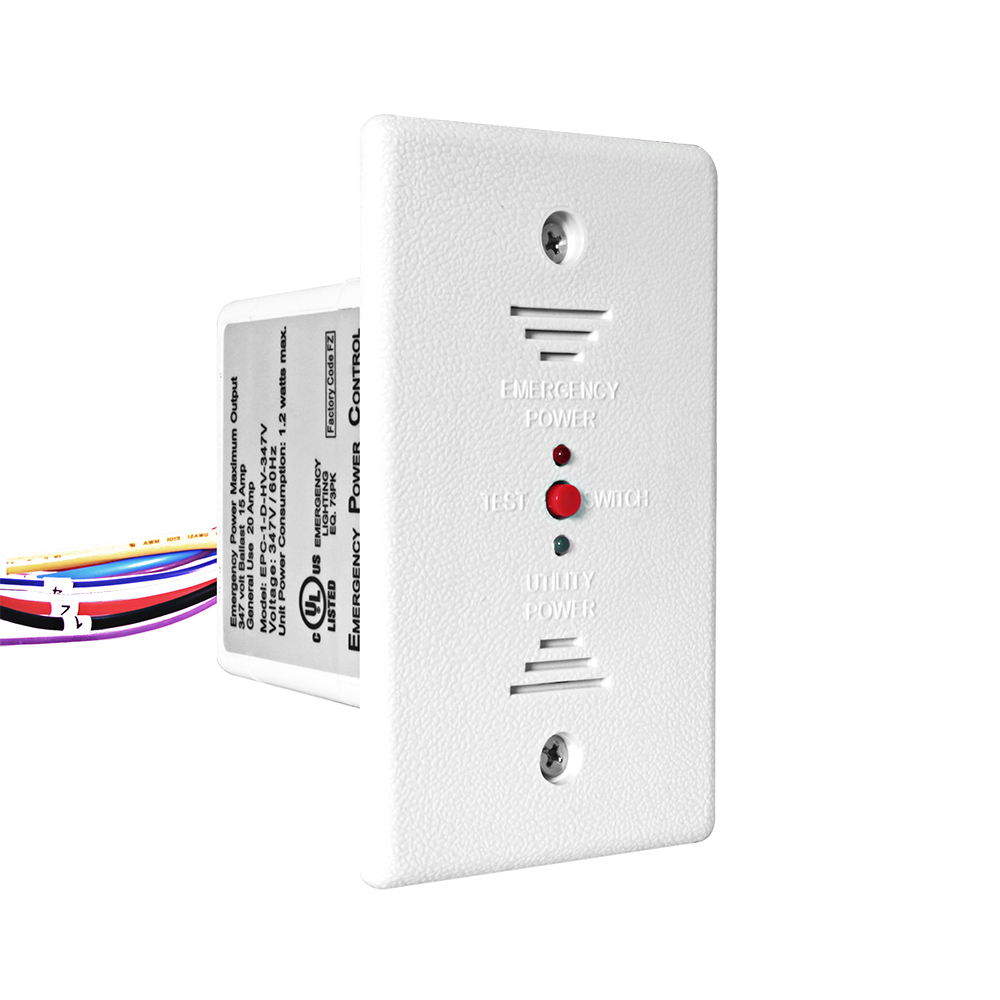 ECS00-DDW Heavy Duty Emergency Power Control With Automatic Diagnostic and Manual Test, 120/277 V AC, 20 A, Surface Mount