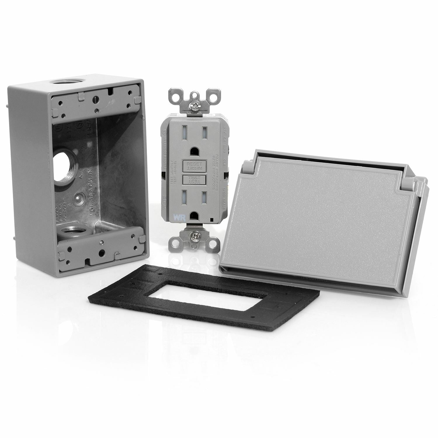 4996-KIT SmartlockPro Self-Test Slim Tamper-Resistant Weather-Resistant Weatherproof Kit Assembly, Polypropylene