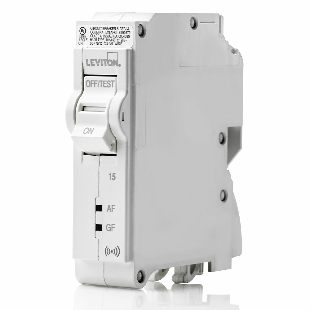 LB115-DS Dual Function Smart AFCI/GFCI Branch Circuit Breaker, 120 VAC, 15 A, 10 kA Interrupt, 1 Poles, Magnetic Trip