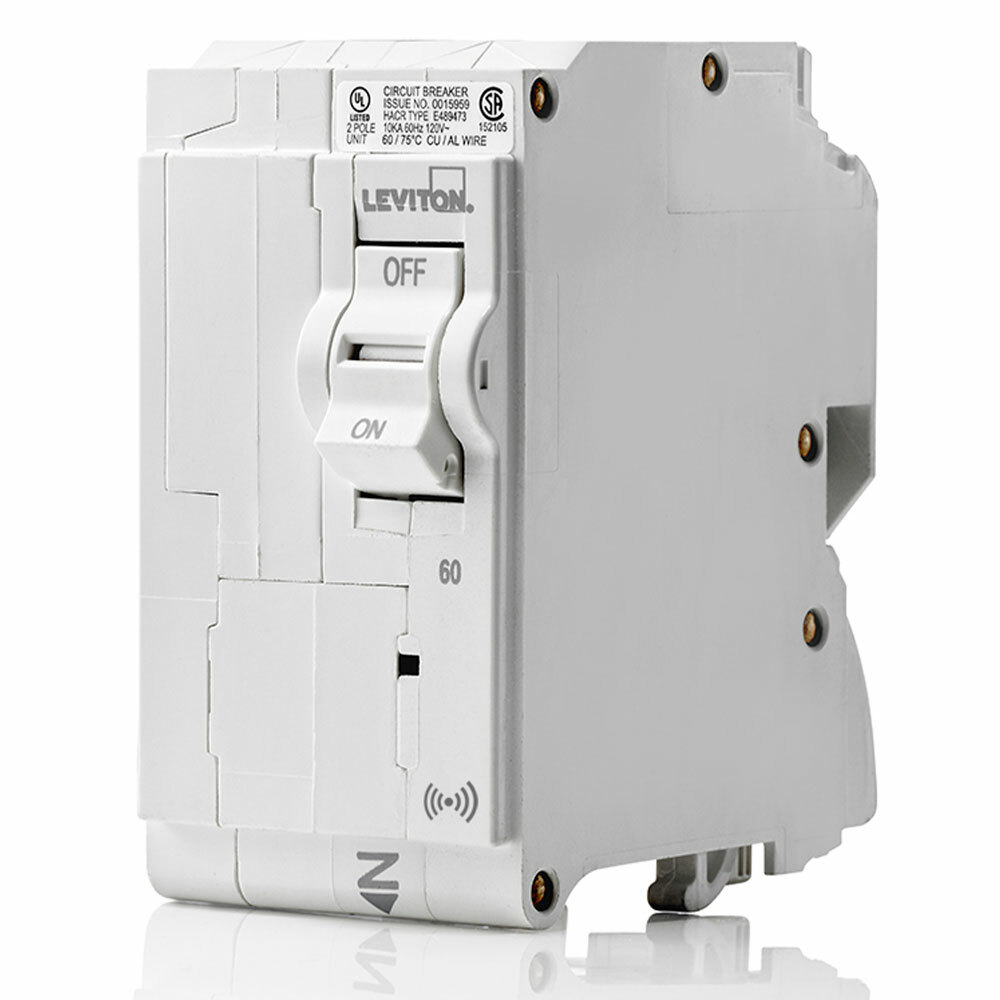 LB260-S Smart Standard Branch Circuit Breaker, 120/240 VAC, 60 A, 10 kA Interrupt, 2 Poles, Magnetic Trip