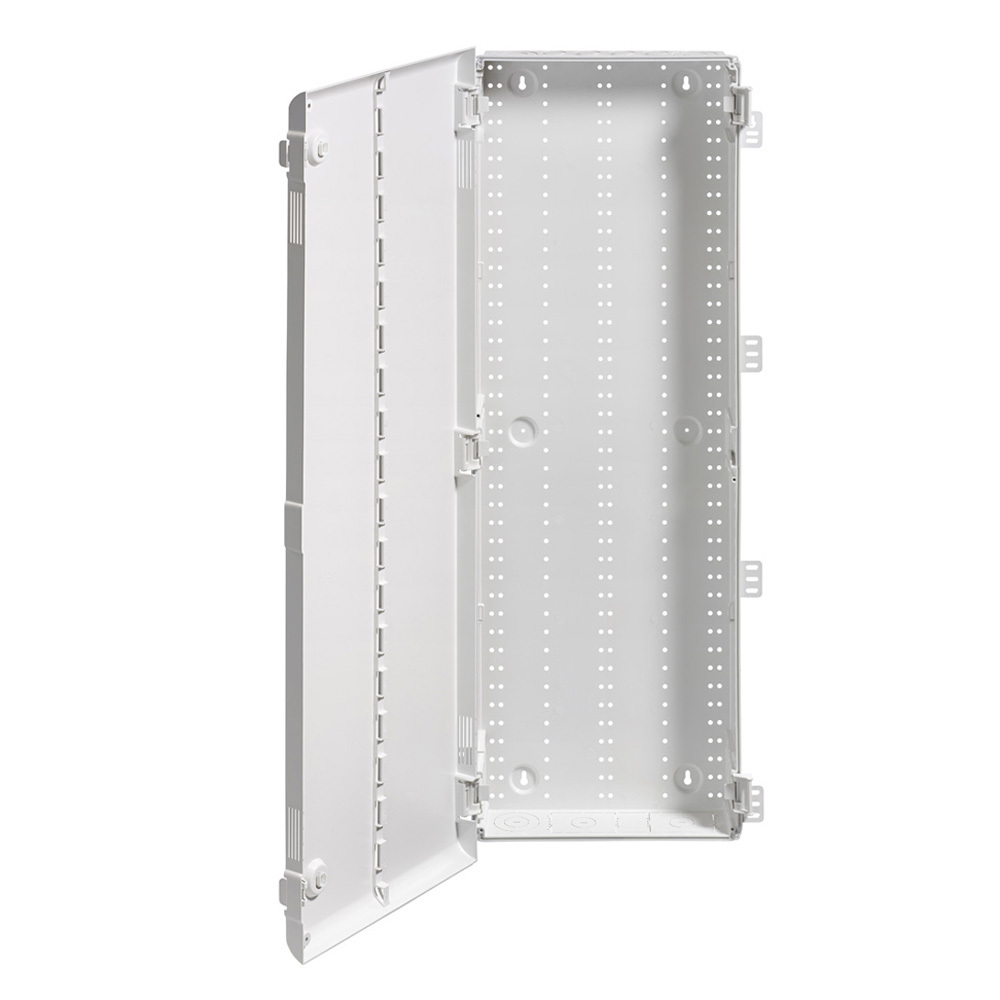 49605-42P Wireless Structured Media Enclosure With Vented Hinged Door, For Use With Connected Home Patch Panels, Voice, Data, Video and Audio Distribution Modules, Surface Mount, Plastic