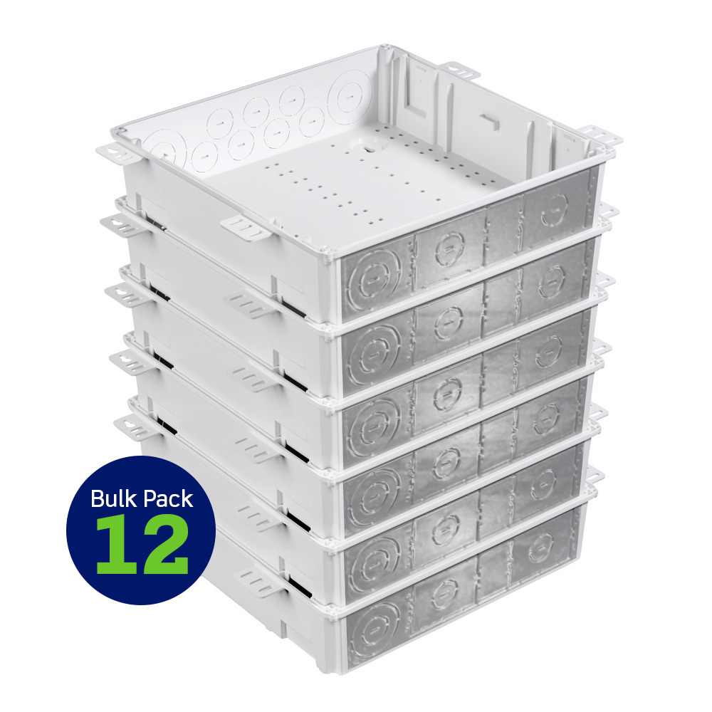 49605-14G Wireless Structured Media Enclosure, For Use With Connected Home Patch Panels, Voice, Data, Video and Audio Distribution Modules, Surface Mount, Plastic