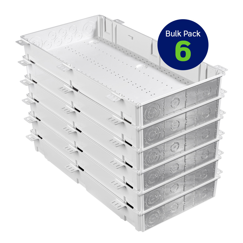 49605-28G Wireless Structured Media Enclosure, For Use With Connected Home Patch Panels, Voice, Data, Video and Audio Distribution Modules, Surface Mount, Plastic