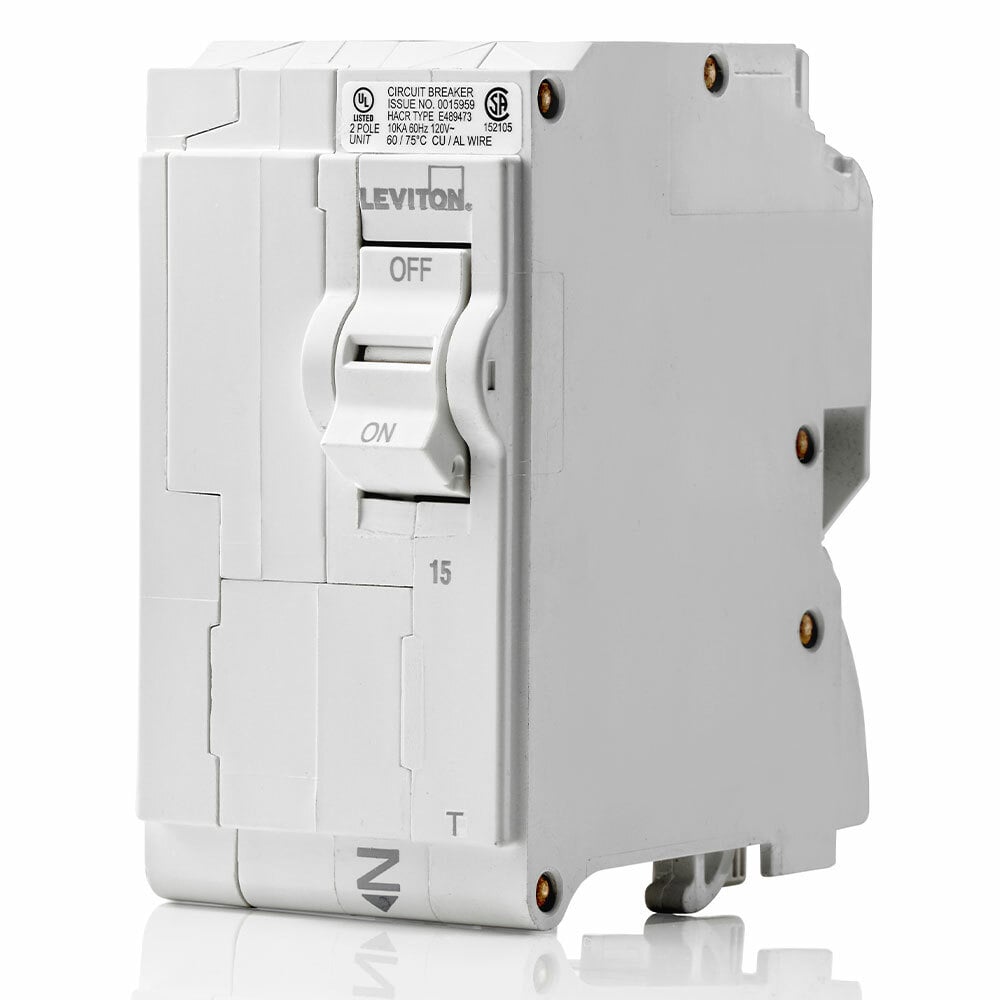 LB215-T Standard Circuit Breaker, 120/240 V AC, 15 A, 10 kA Interrupt, 2 Poles