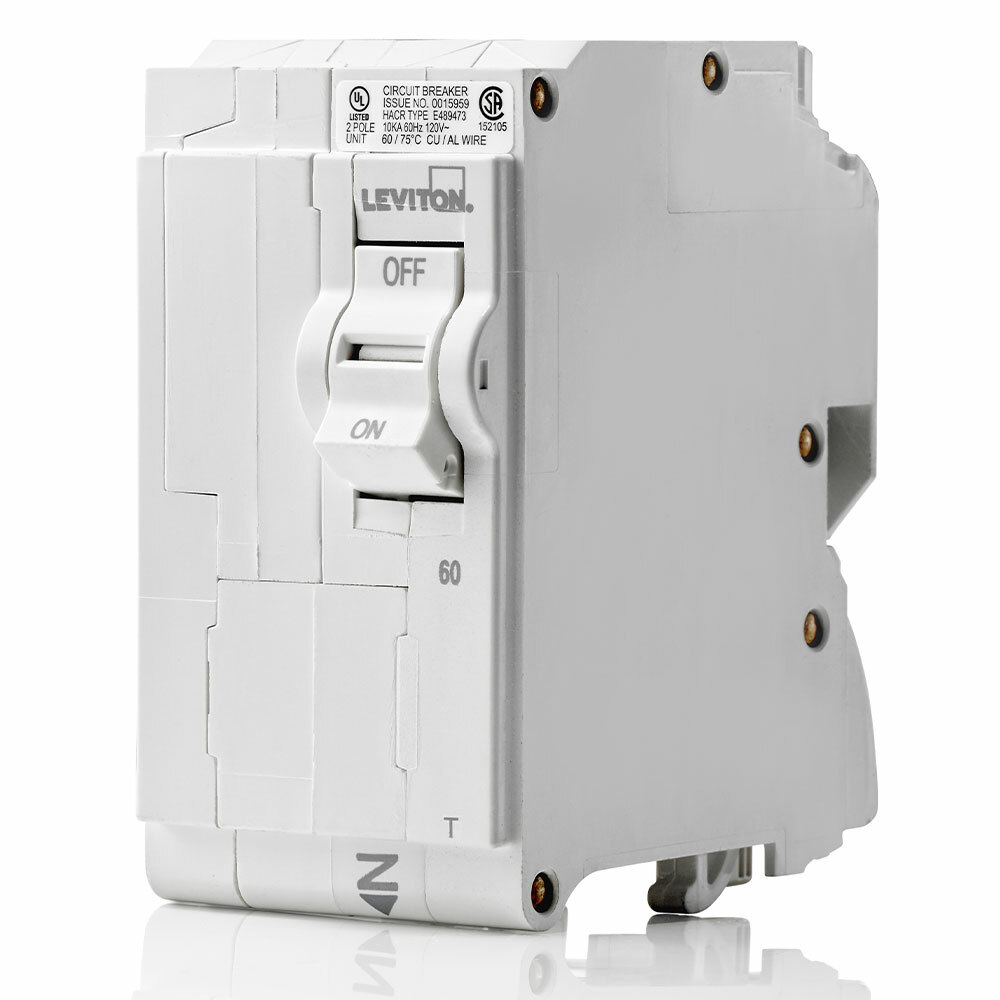 LB260-T Standard Circuit Breaker With Instruction Sheet, 120/240 V AC, 60 A, 10 kA Interrupt, 2 Poles