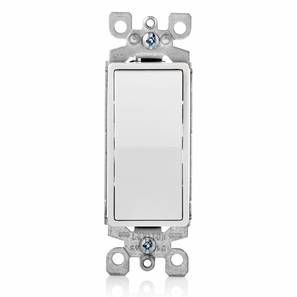 5603-2AW Decora 3-Way Antimicrobial Switch, 120/277 VAC, 15 A, 1/2 hp at 120 VAC, 2 hp at 240 to 277 VAC Power Rating