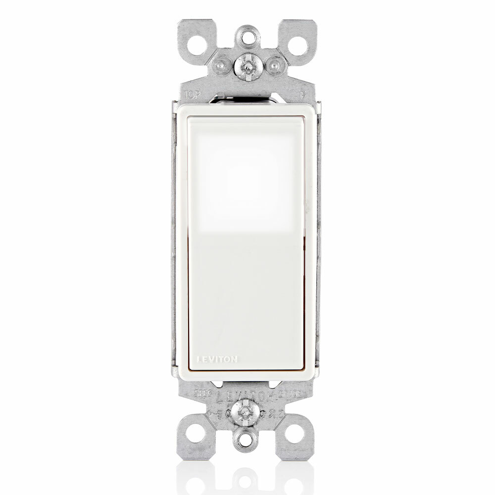 L5613-2W Decora Plus 3-Way LED Illuminated AC Quiet Switch, 120/277 V AC, 15 A, 1/2 hp at 120 V, 2 hp at 240 to 277 V Power Rating