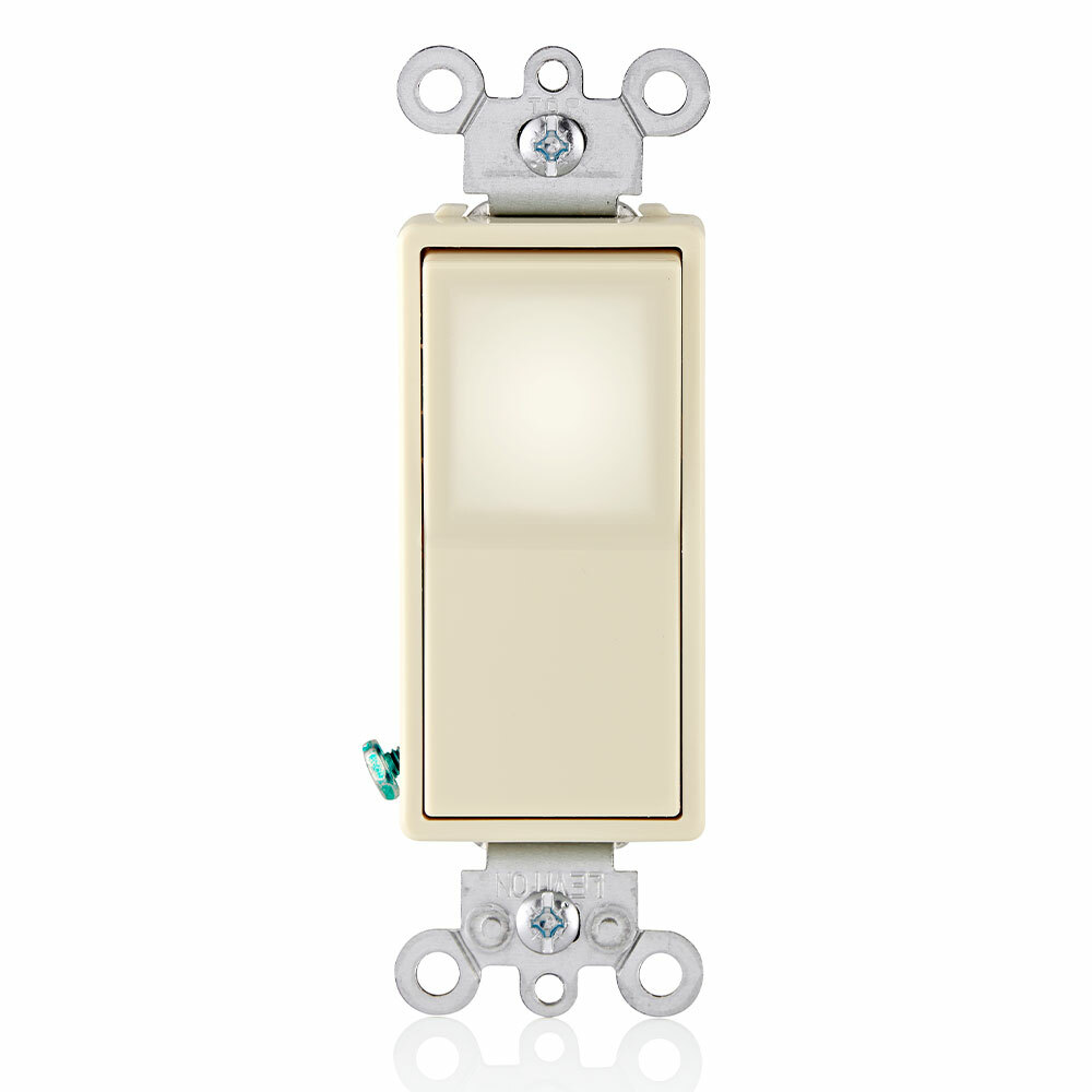 L5614-2T Decora Plus 4-Way LED Illuminated AC Quiet Switch, 120/277 V AC, 15 A, 1/2 hp at 120 V, 2 hp at 240 to 277 V Power Rating