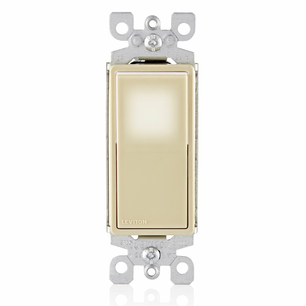 L5613-2I Decora Plus 3-Way LED Illuminated AC Quiet Switch, 120/277 V AC, 15 A, 1/2 hp at 120 V, 2 hp at 240 to 277 V Power Rating