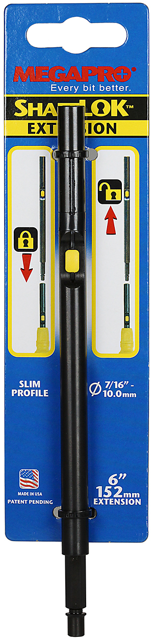 D6EXTSL6C Megapro ShaftLoc Extension, 3/8 in Drive