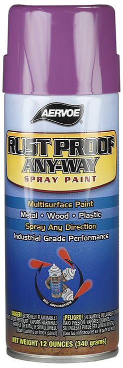 300 Solvent Base Rust Proof Paint, 16 oz Container, Safety Purple, 15 min Curing