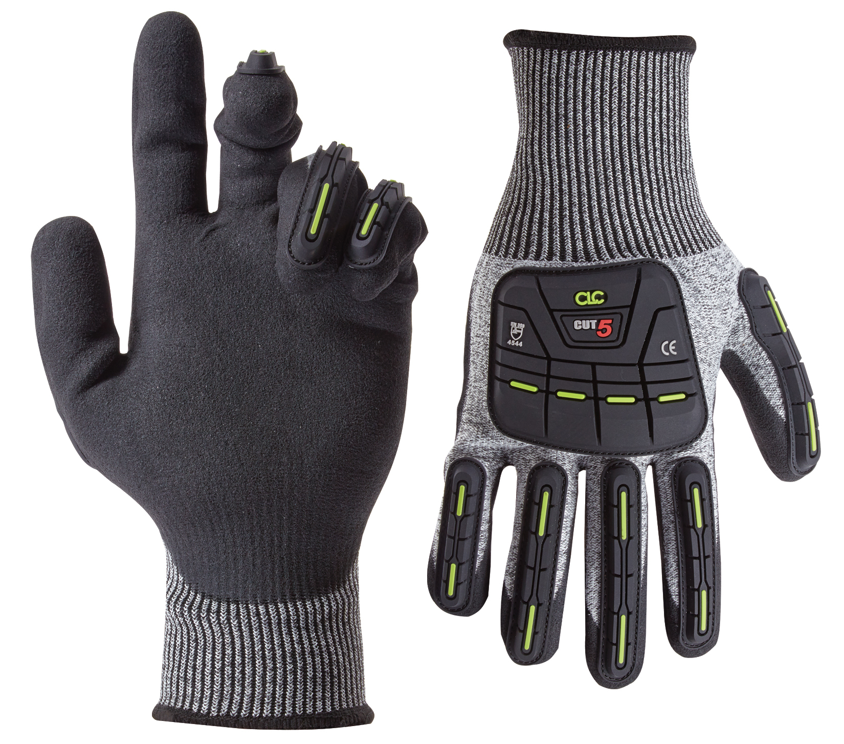 2115L Dipped Gloves, L, HDPE Engineered Knit Fiber, Elastic Wrist Cuff, Resists: Cut/Impact Resistant, ANSI Cut-Resistance Level: 5