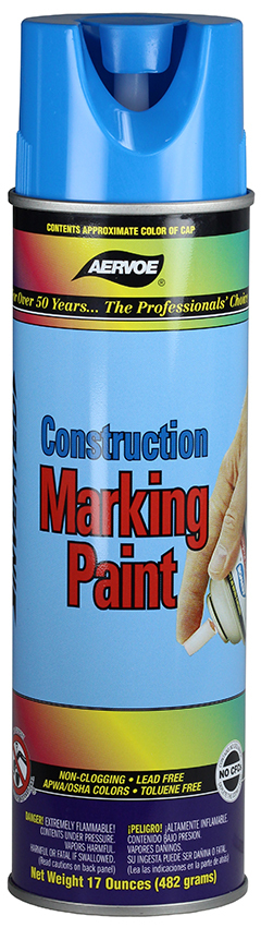 250 Marking Paint, 20 oz Container, Fluorescent Blue, 548 ft Coverage, 45 min Curing