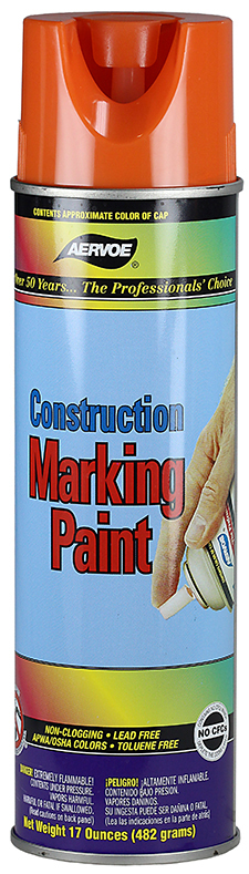 257 Marking Paint, 20 oz Container, Orange, 548 ft Coverage, 45 min Curing