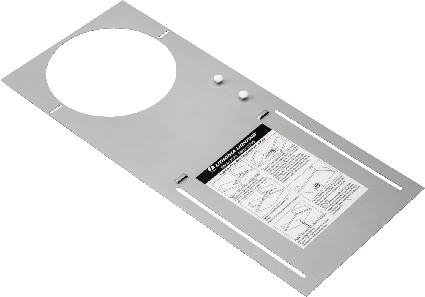 WF6 PAN R12 New Construction Pan, For Use With 6 in Wafer Thin LED Recessed Downlight, 120 V 14 W, Aluminum, White