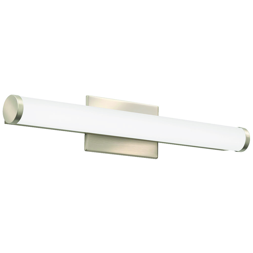FMVCCL 24IN MVOLT 30K 90CRI BN M6 Bracket Contemporary Cylinder Decorative Round Vanity Light, (1) Lamp, 120 to 277 V AC, Brushed Nickel Housing