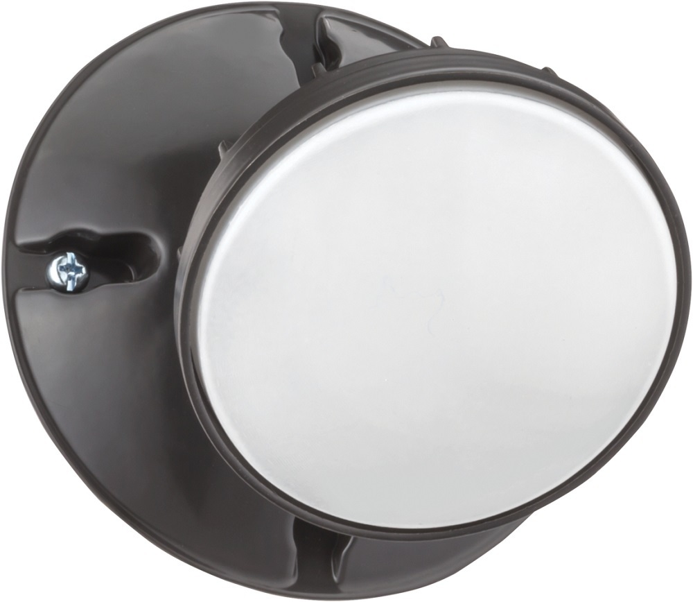 OVFL LED 1RH P1 40K 120 DDB HP17 M6 1-Head Round Security Floodlight, LED Lamp, 120 VAC, Dark Bronze Housing