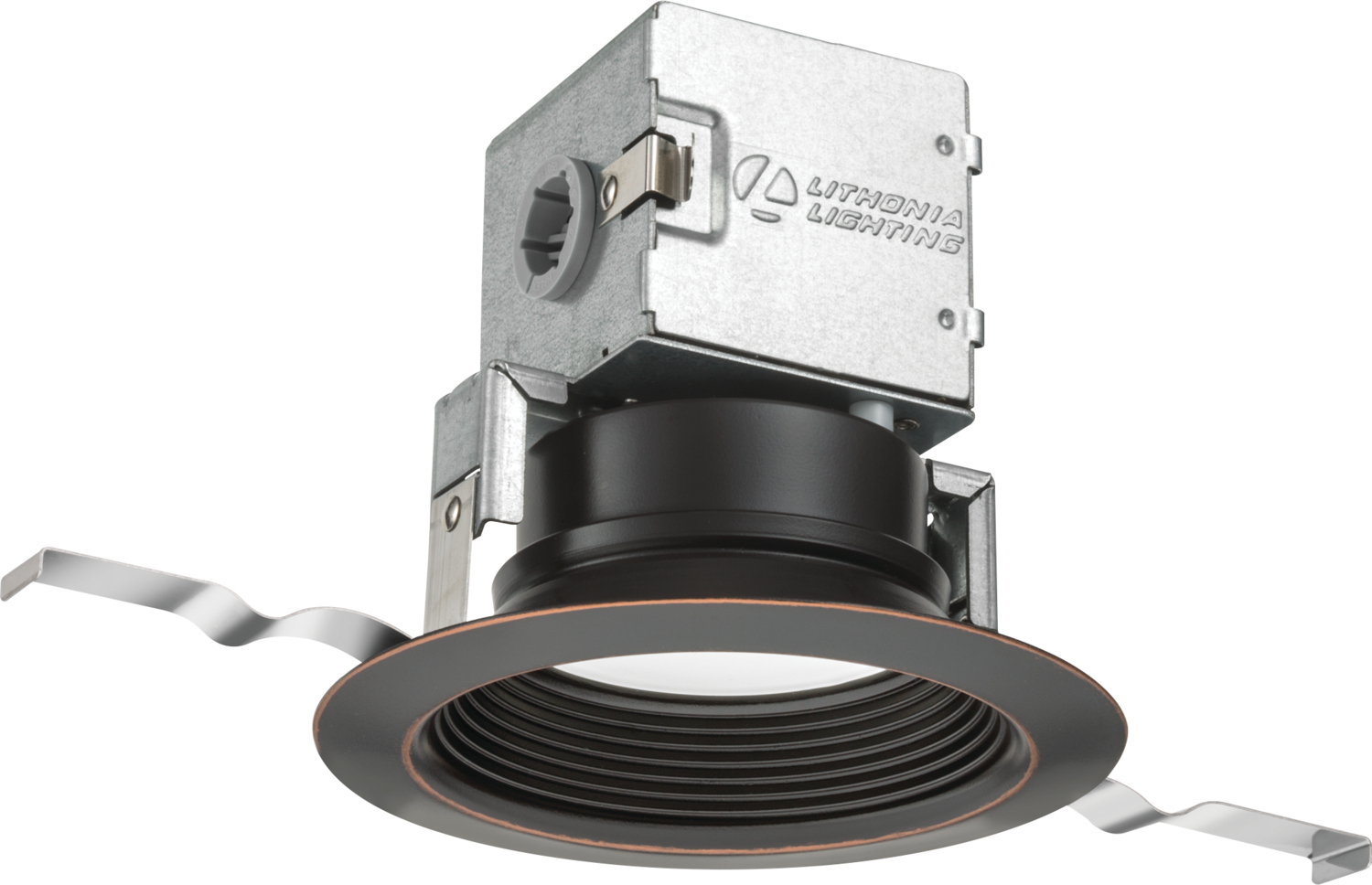 4JBK RD 30K 90CRI ORB M6 Dimmable Direct Wire Round Recessed Downlight, LED Lamp, 4-5/8 in Ceiling Opening, 120 VAC, Steel Housing