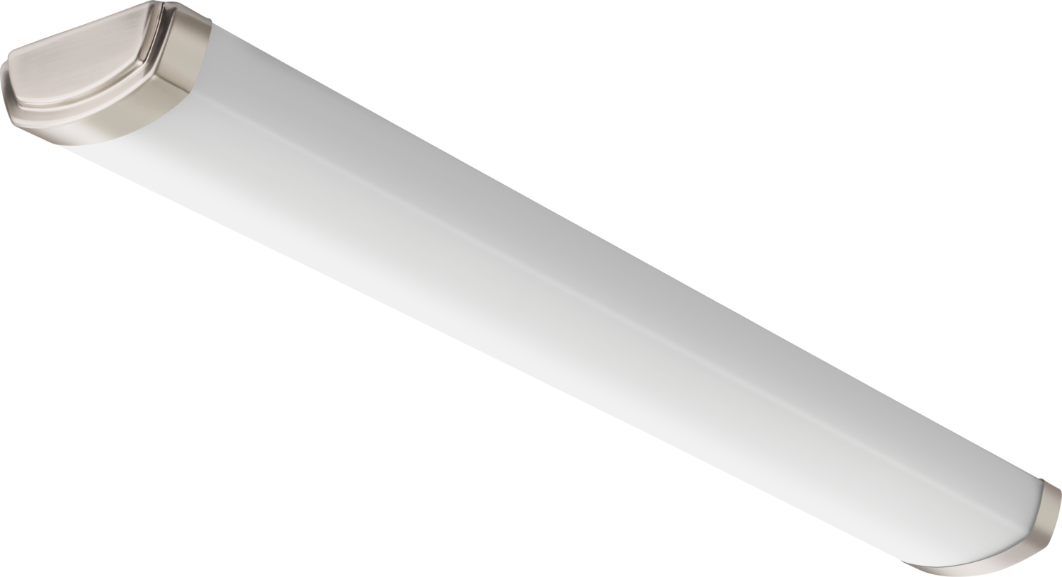 FMLCRSLS 48IN 30K40K50K 90CRI BN Crest FMLCRSLS Decorative Dimmable Linear Rectangular Flush Mount Lighting, 120 V AC, Brushed Nickel Housing