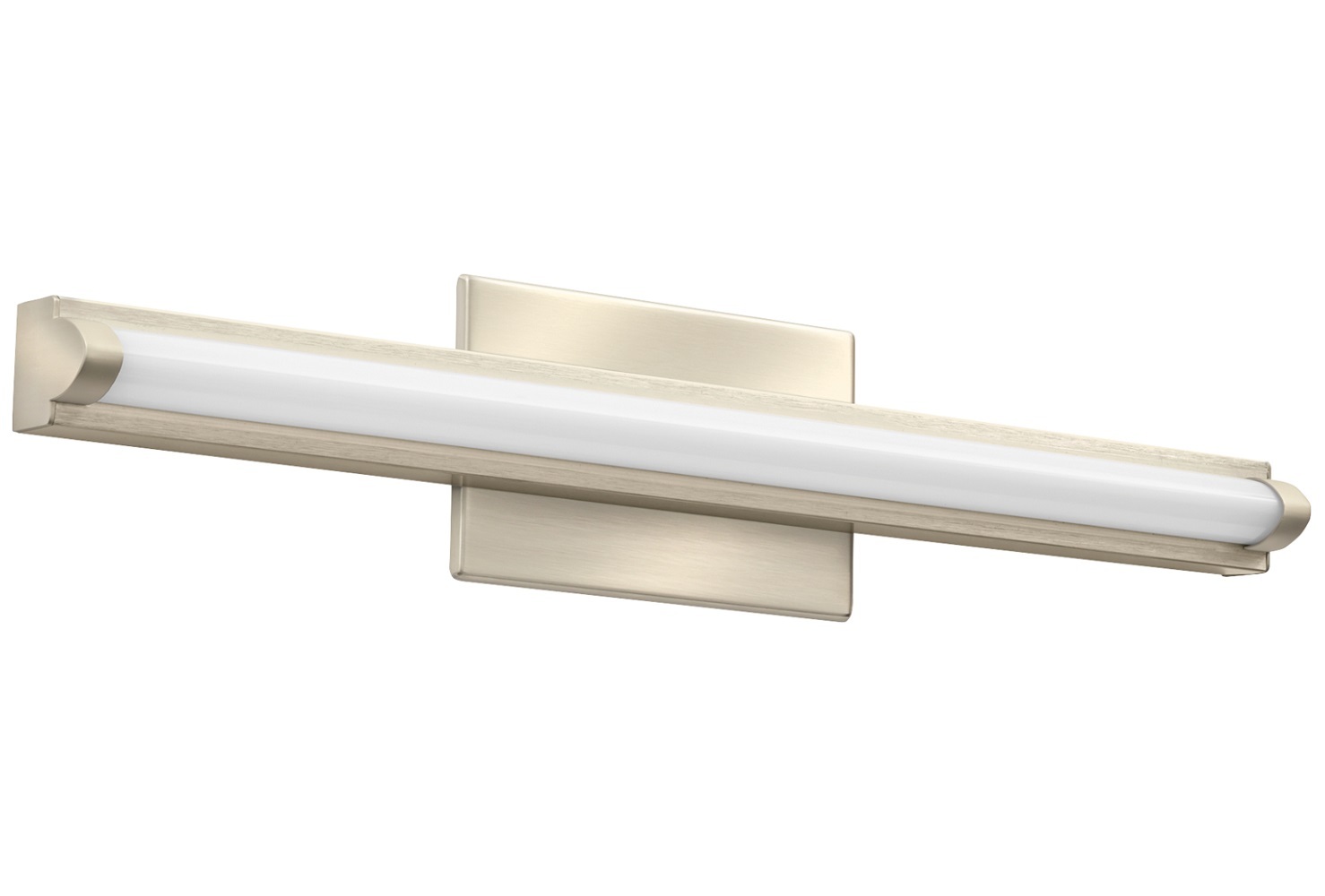 FMVCALS 24IN MVOLT 30K35K40K 90CRI BN M6 FMVCALS Series Contemporary Arrow Switchable Vanity Fixture, 18 W Fixture, 120 to 277 V AC, Brushed Nickel Housing