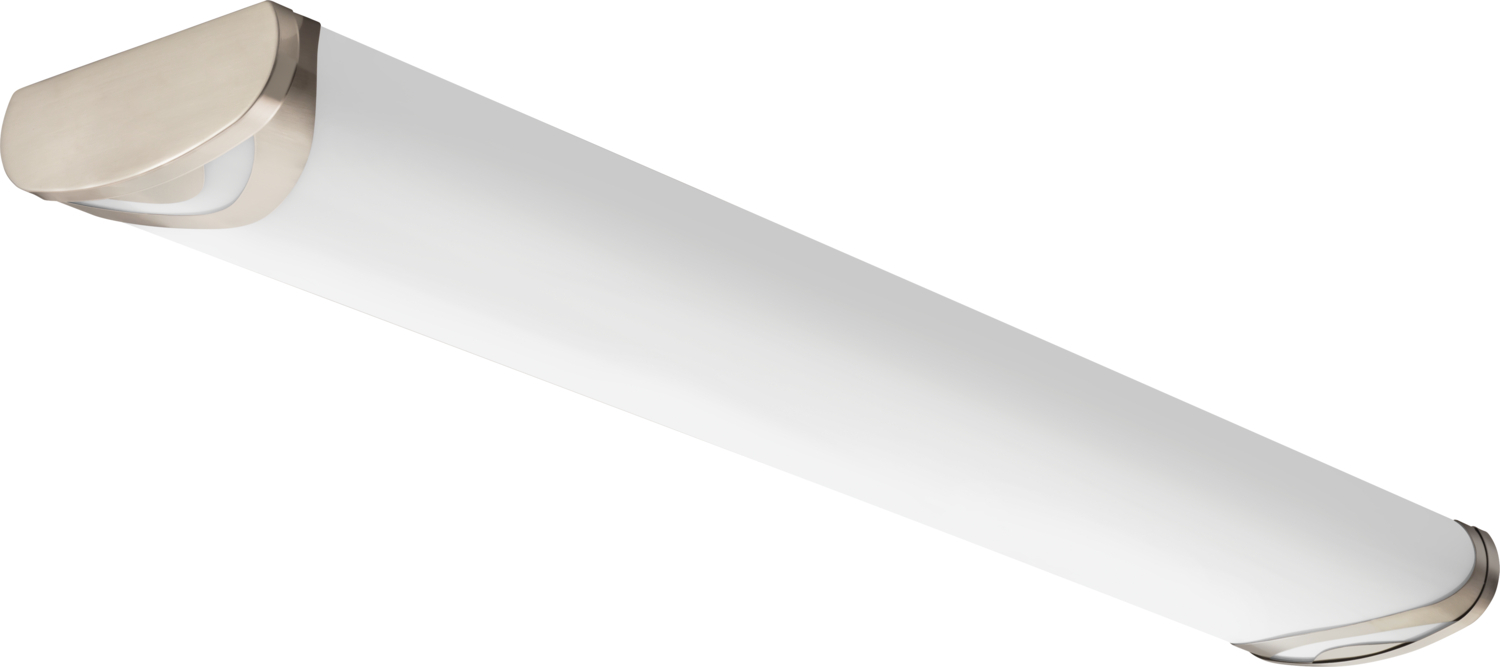 FMLBML 48IN 40K 80CRI BN Boomerang FMLBML Decorative Dimmable Linear Rectangular Flush Mount Lighting, (1) Lamps Lamp, 120 V AC, Brushed Nickel Housing