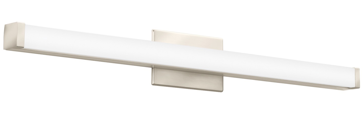 FMVCSL 36IN MVOLT 30K 90CRI BN M4 FMVCSL Contemporary Decorative Square Vanity Fixture, (1) Lamps Lamp, 26 W Fixture, 120 to 277 V, Brushed Nickel Housing