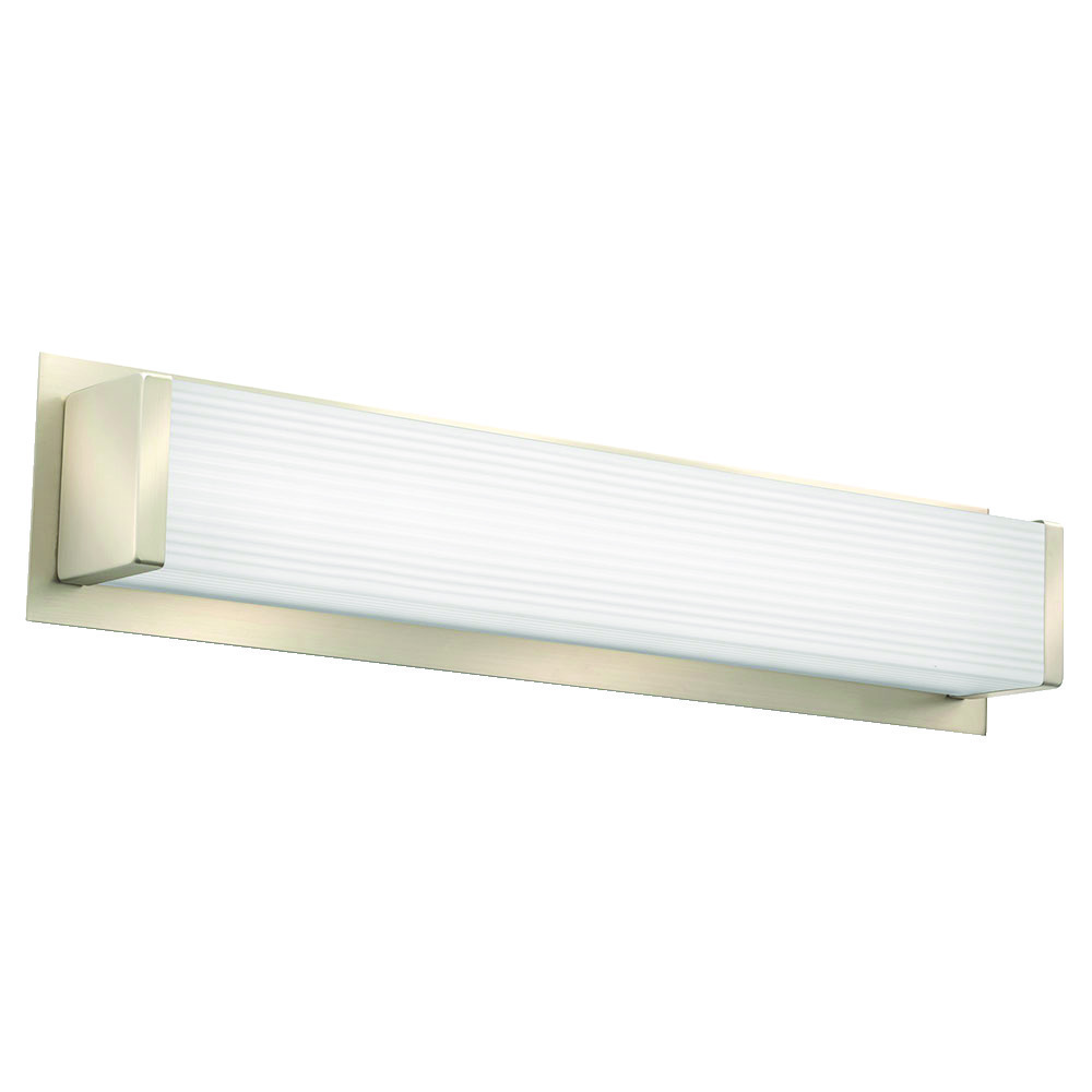 FMVTSL 24IN MVOLT 30K 90CRI BN M4 FMVTSL Series Square Traditional Vanity Fixture, 9.5 W Fixture, 120 to 277 V AC, Brushed Nickel Housing