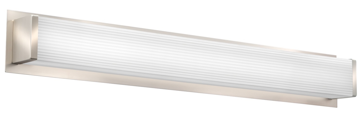 FMVTSL 36IN MVOLT 30K 90CRI BN M2 FMVTSL Contemporary Decorative Square Vanity Fixture, 26 W Fixture, 120 to 277 V, Brushed Nickel Housing