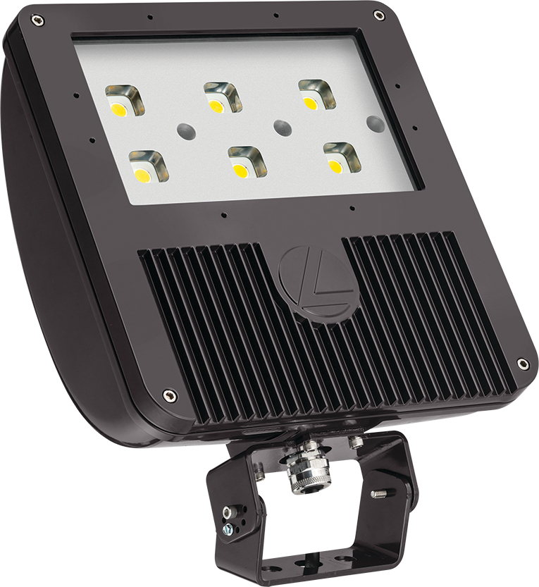 DSXF3 LED 6 P2 50K YKC62 DSXF3 Size 3 Rectangular Flood Light, LED Lamp, 183 W Fixture, 120 to 277 V, Dark Bronze Housing