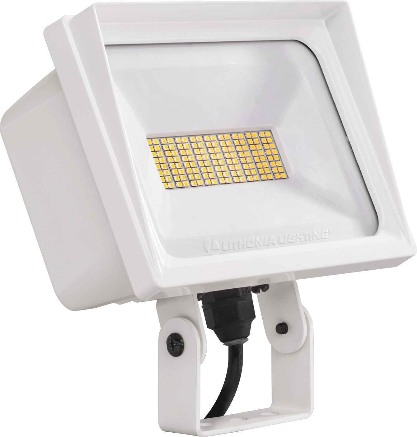 QTE LED P2 40K 120 YK WH M6 QTE Rectangular Flood Light, LED Lamp, 40 W Fixture, 120 V