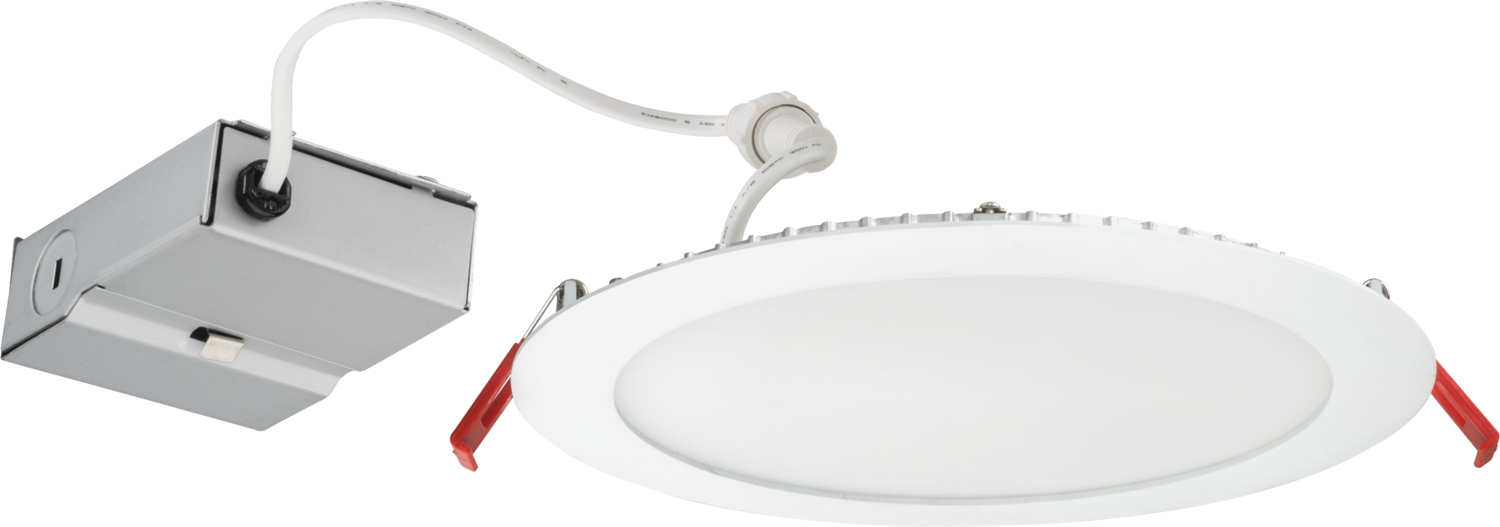 WF8 LED 35K MVOLT 90CRI MW M6 Dimmable Square Wafer Thin Recessed Downlight, LED Lamp, 8 in Ceiling Opening, 120 to 277 V AC, Die Cast Aluminum Housing