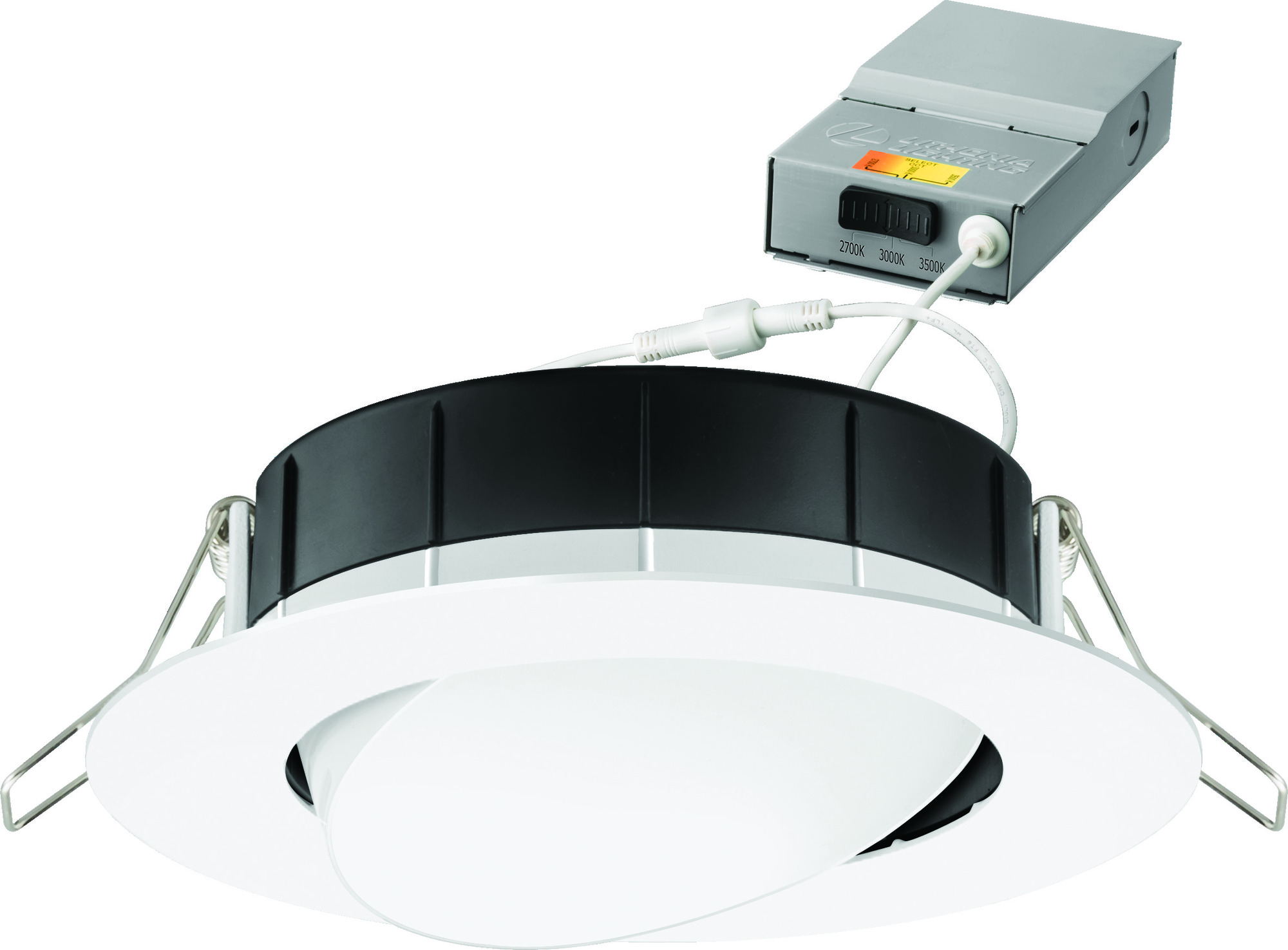 WF4 LED 30K40K50K 90CRI MB M6 WF4 Dimmable Round Wafer Thin Recessed Downlight, LED Lamp, 4.2 in Ceiling Opening, 120 to 277 VAC, Die Cast Aluminum Housing