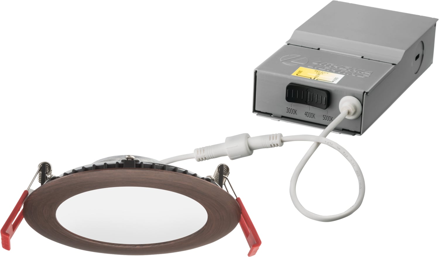 WF4 LED 30K40K50K 90CRI ORB M6 WF4 Dimmable Round Wafer Thin Recessed Downlight, LED Lamp, 4.2 in Ceiling Opening, 120 to 277 VAC, Die Cast Aluminum Housing