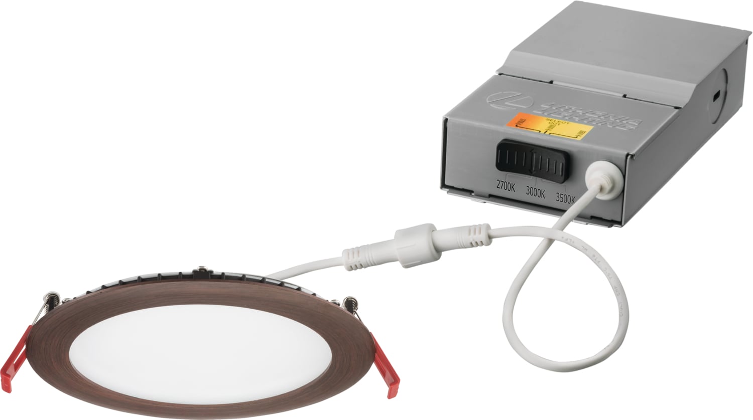 WF6 LED 27K30K35K 90CRI ORB M6 WF6 Dimmable Round Wafer Thin Recessed Downlight, LED Lamp, 13 W Fixture, 6 in Ceiling Opening, 120 to 277 VAC, Die Cast Aluminum Housing
