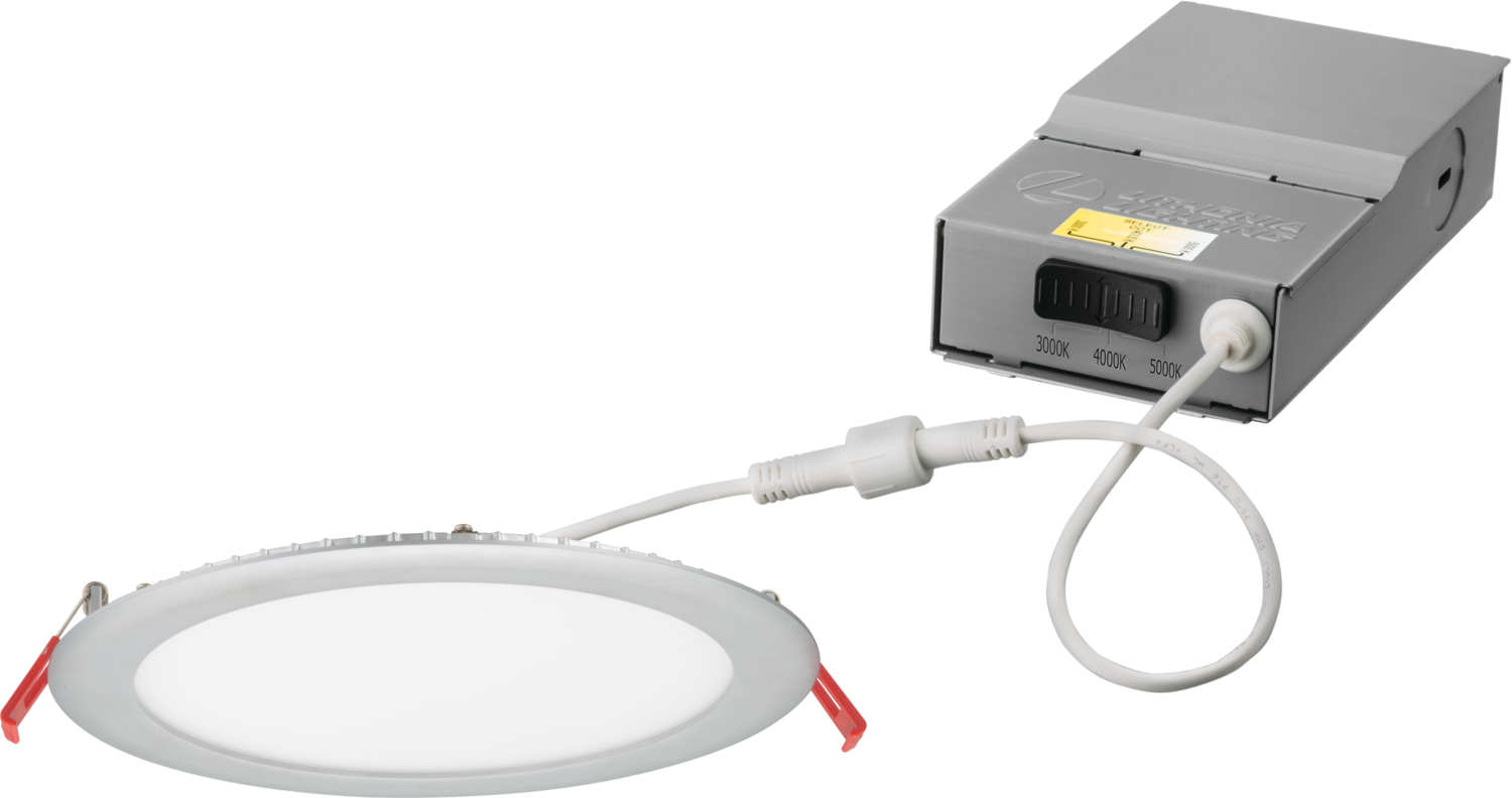 WF8 LED 30K40K50K 90CRI SN M6 WF8 Dimmable Square Wafer Thin Downlight, LED Lamp, 20 W Fixture, 8 in Ceiling Opening, 120 VAC, Die-Cast Aluminum Housing