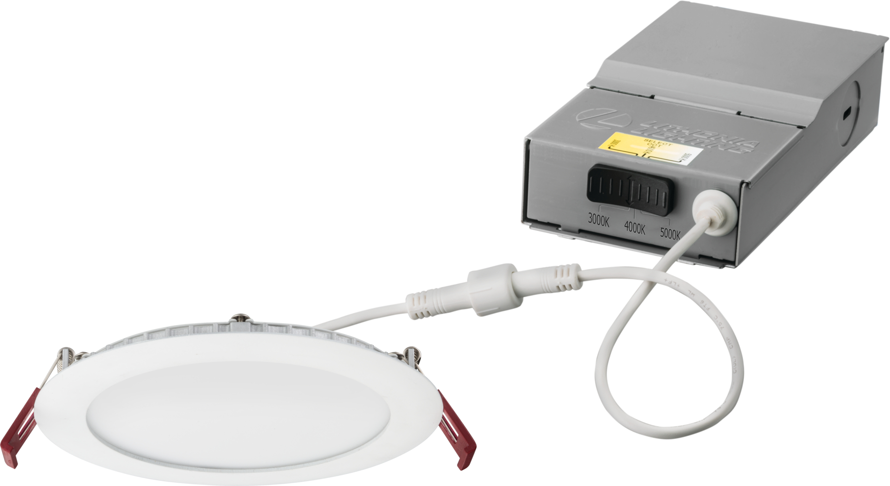 WF6 SQ B LED 30K40K50K 90CRI MB M6 WF6 Dimmable Square Wafer Thin Recessed Downlight, LED Lamp, 6 in Ceiling Opening, 120 to 277 VAC, Die Cast Aluminum Housing