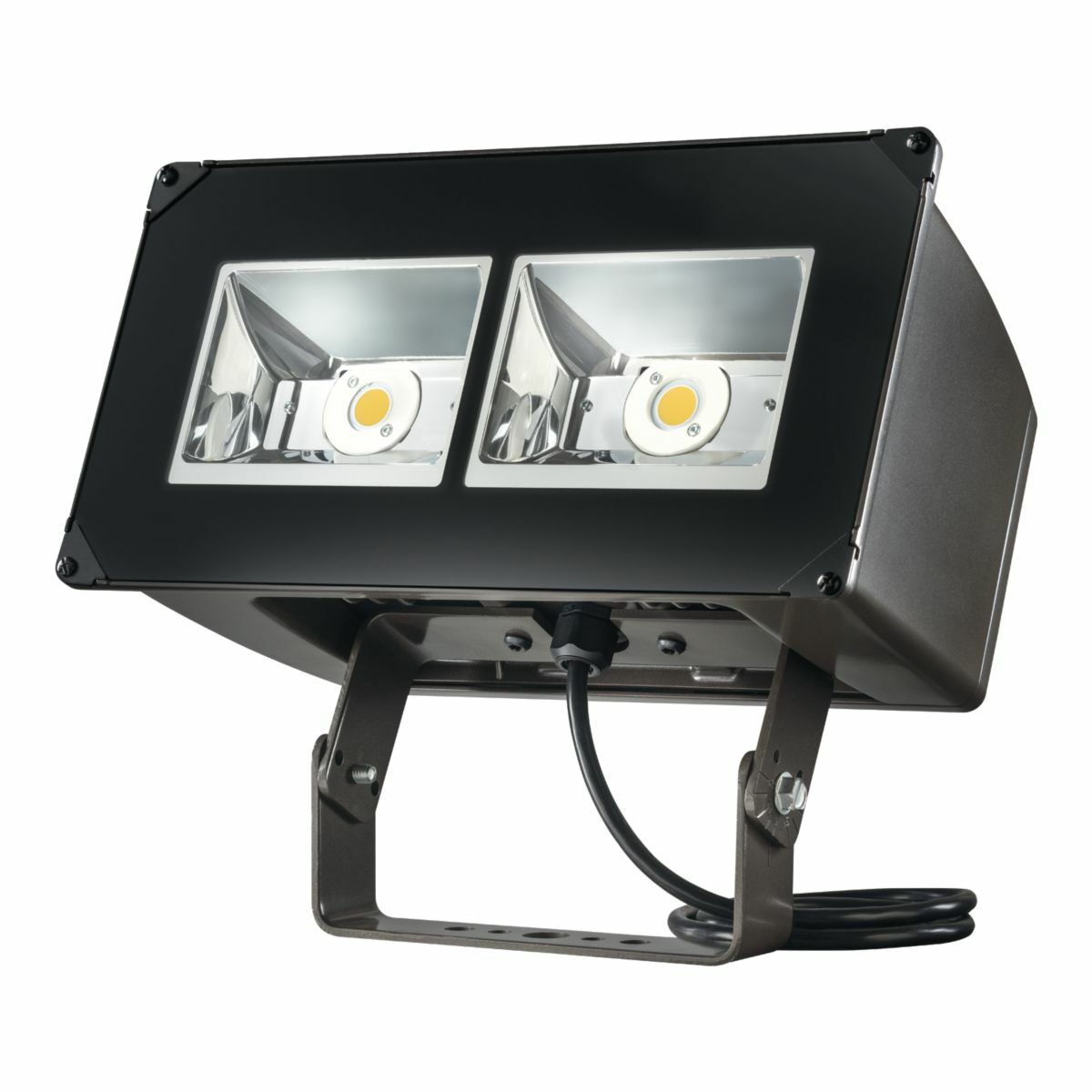 NFFLD-C40-T Lumark NFFLD Rectangular Floodlight Fixture, (2) Lamps LED Lamp, 128 W Fixture, 120 to 277 V AC, Carbon Bronze Housing