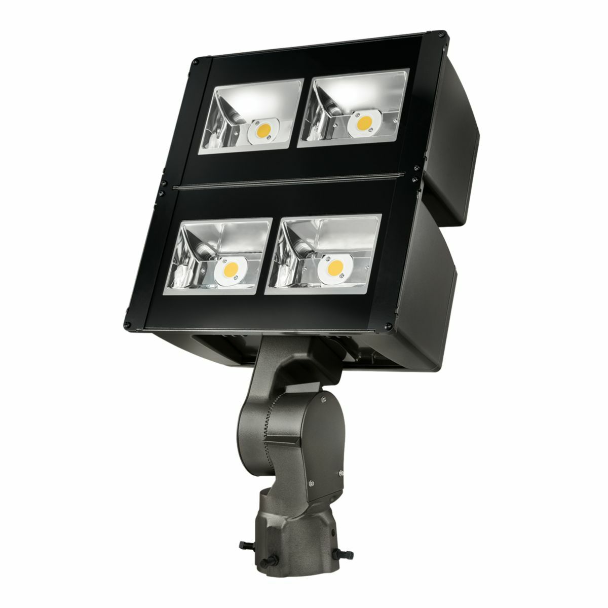 NFFLD-L-C100-S Lumark Heavy Duty Non-Dimming Rectangular Large Floodlight, (4) LED Lamp, 120 to 277 V AC, Carbon Bronze Housing