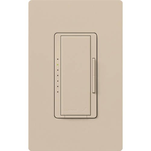 MRF2S-6CL-TP Vive Maestro Wireless LED+ Dimmer, 150W LED, 1 Pole/Multi-Location, No Neutral Required, 120V, Taupe