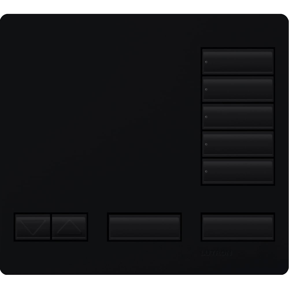 LFK-T5RL-MN Replacement Faceplate for HomeWorks 5-Button Tabletop Keypad, Metal, Midnight