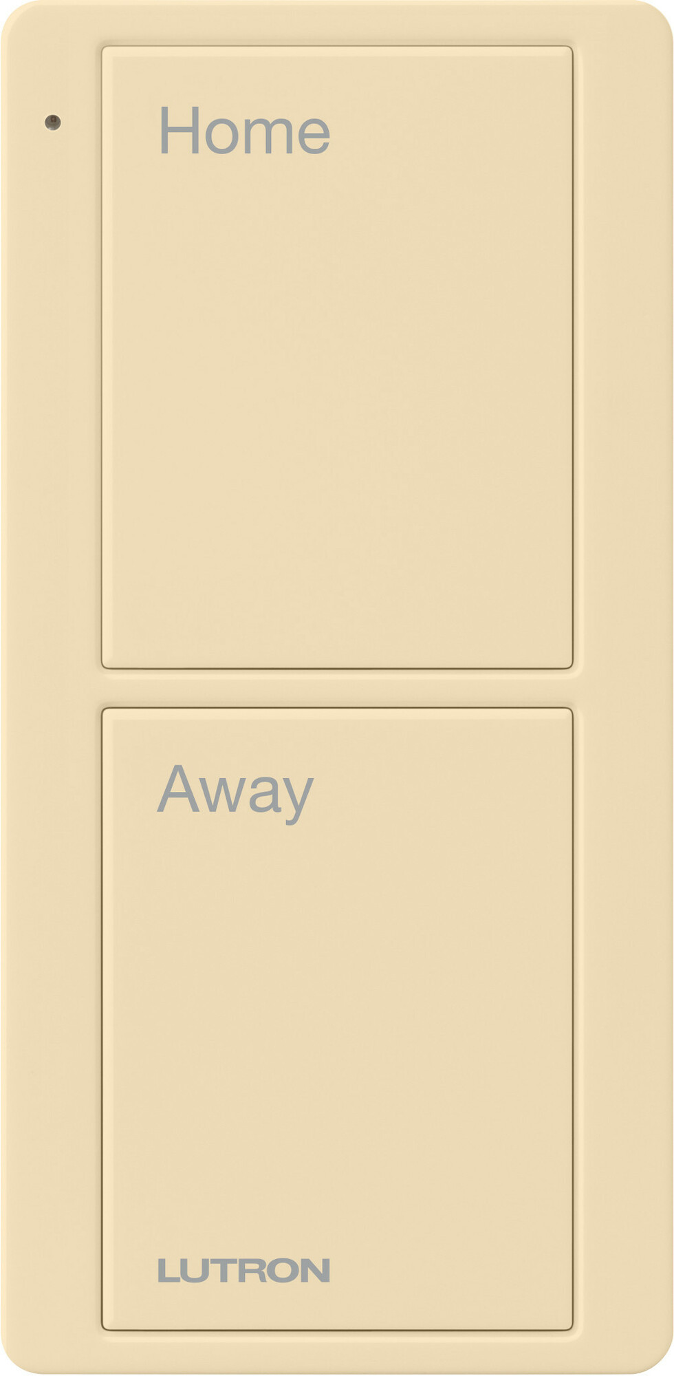 PJ2-2B-GIV-P01 2-Button Scene Pico Smart Remote with Pre-engraved Home/Away Text, Ivory