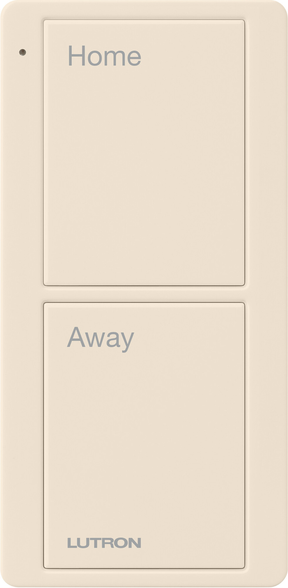 PJ2-2B-GLA-P01 2-Button Scene Pico Smart Remote with Pre-engraved Home/Away Text, Light Almond