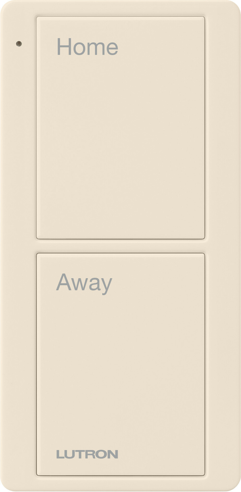 PJ2-2B-GLA-P02 2-Button Scene Pico Smart Remote with Pre-engraved Alert/Goodnight Text, Light Almond