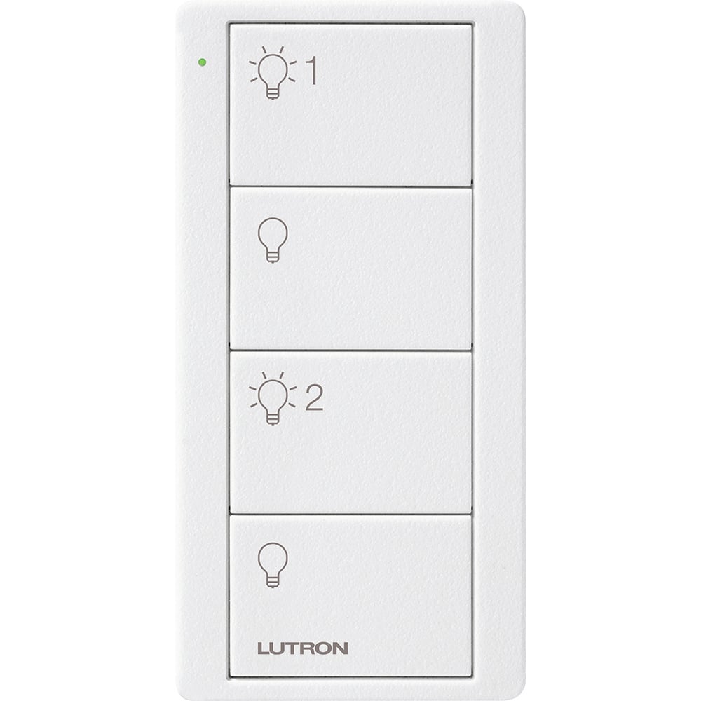 PJ2-4B-TSW-L21 4-Button 2 Group Control Pico Smart Remote with Light Icons, Snow