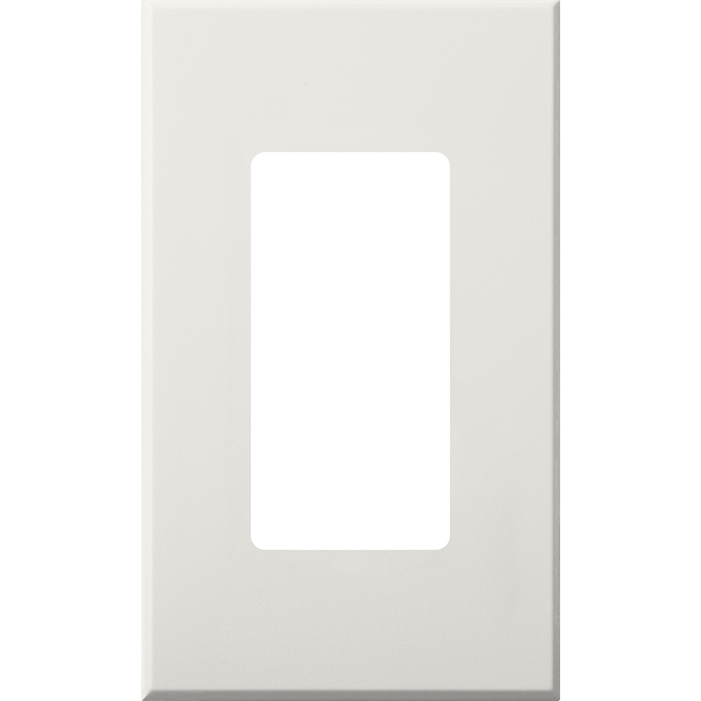 NT-R3-NFB-WH Nova T Wall Plate Kit for Small Accessory/Wall Keypad Insert, 1 Gang, No Fins Broken, Matte, White