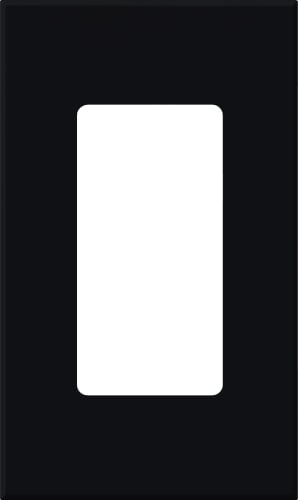 NT-R3-NFB-BL Nova T Wall Plate Kit for Small Accessory/Wall Keypad Insert, 1 Gang, No Fins Broken, Matte, Black
