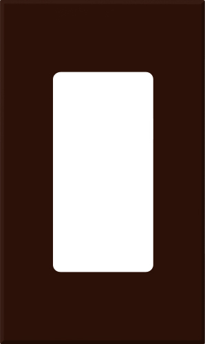 NT-R3-NFB-BR Nova T Wall Plate Kit for Small Accessory/Wall Keypad Insert, 1 Gang, No Fins Broken, Matte, Brown