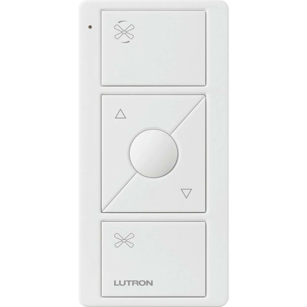 PJ2-3BRL-GWH-F01 Pico Smart Remote for Fan Control, 3-Button Raise/Lower with Preset Button, White