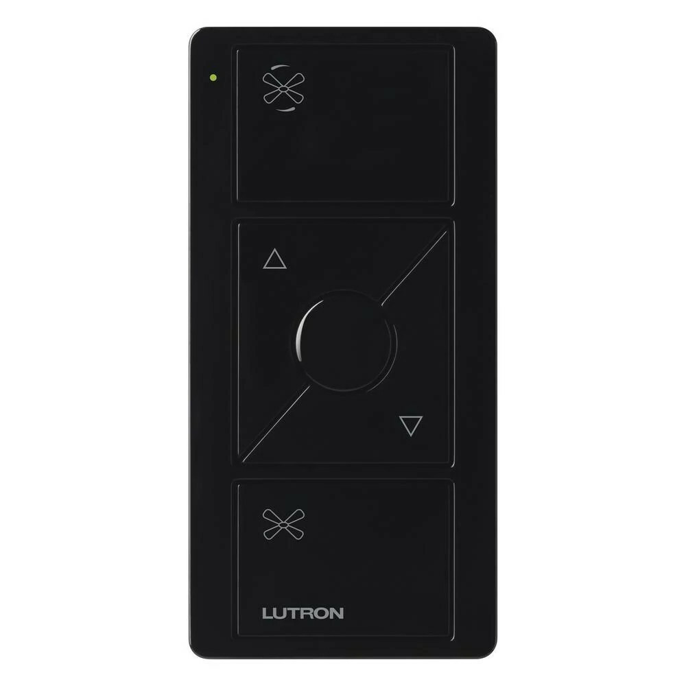PJ2-3BRL-GBL-F01 Pico Smart Remote for Fan Control, 3-Button Raise/Lower with Preset Button, Black