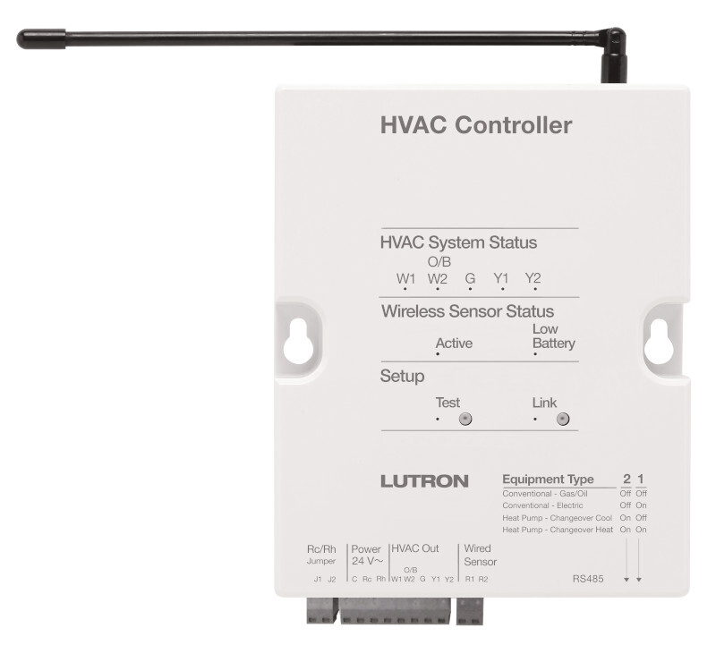 LR-HVAC-1-WH HVAC Controller, For Use With RadioRA2 and HomeWorks QS System, 24 V AC, 3 W, Surface/Threaded Mount